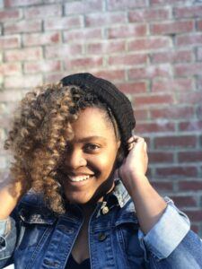 Protective-hairstyle-nation-Black-satin-Lined-knit-Beret