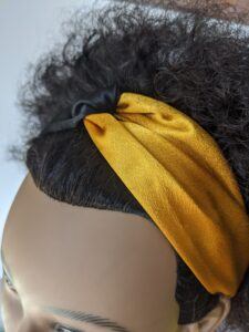 Black-and-gold-Satin-headband-protective-hairstyle-nation