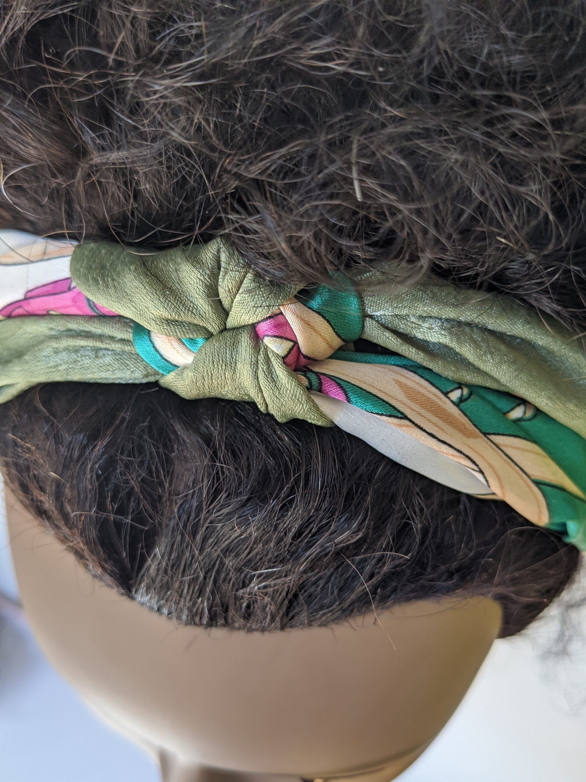Green-Satin-headband-protective-hairstyle-nation