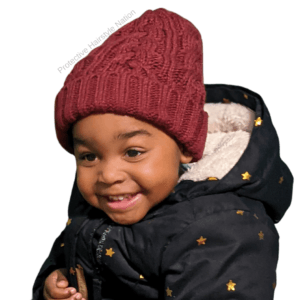 Toddler-burgundy-Satin-lined-winter-hats